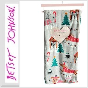 🆕🎄💋BETSEY JOHNSON💋ULTRA SOFT PLUSH THROW /BLANKET